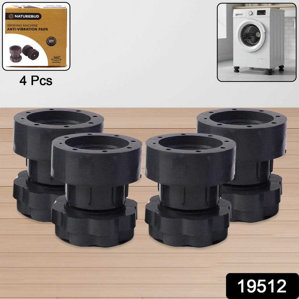 Close-up view of anti-vibration pad showing adjustable height mechanism