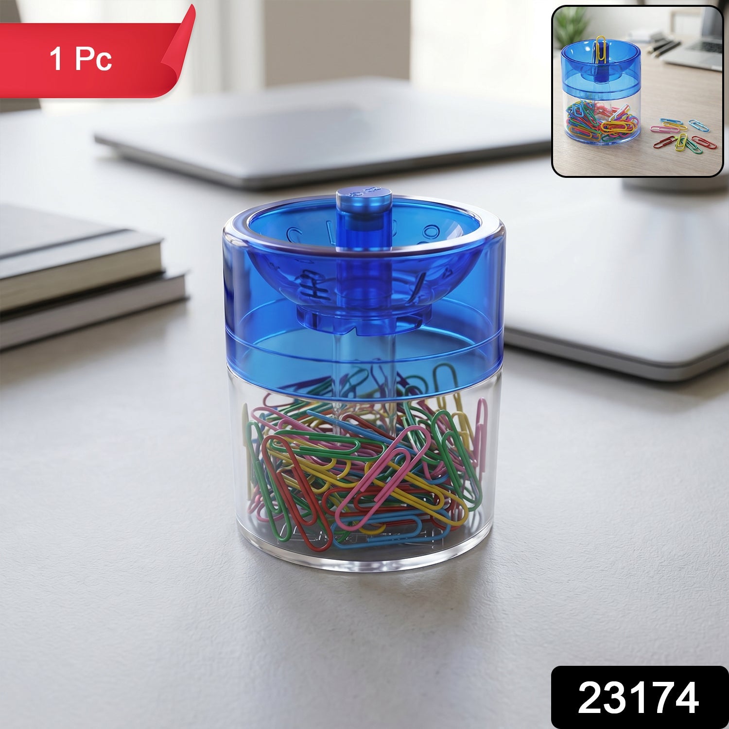 Office stationery magnetic clip dispenser for easy pin and paper clip access