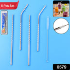 Packaging for the SparkleTidy set of 4 reusable stainless steel straws with a cleaning brush.