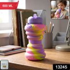  collapsible silicone water bottle for outdoor and travel use