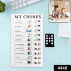 Close-up of the Foloria daily task planner showing its interactive slide mechanism.