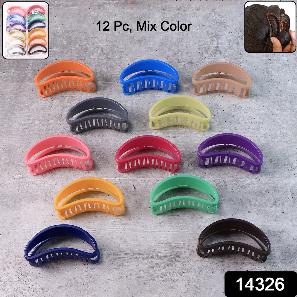 Close-up of a simple matte plastic hair clip, perfect hair clamp grip