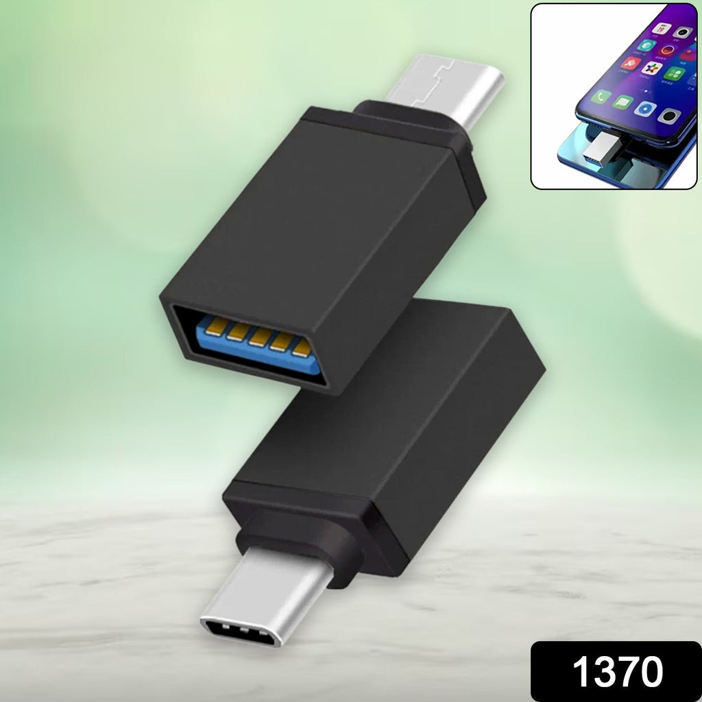 Type-C OTG adapter displayed in its retail packaging.