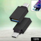 Type-C OTG adapter displayed in its retail packaging.