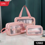 Close-up of the waterproof material and sturdy zipper on a BeautyBare travel makeup bag.