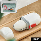 Compact travel soap case by VelvetBubbles, ideal for travel and gym bags.