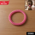 Spiral coil hair tie in mix colors for everyday hair styles