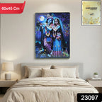Elegant Radha Krishna wall art with vibrant colors