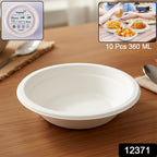 Packaging of Vegnar 10-piece disposable food bowl set