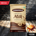 Chocotown Milk Chocolate Compound Slab in its vibrant red packaging.
