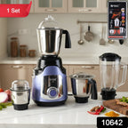 Top view of 1 HP mixer grinder with four multipurpose jars attached
