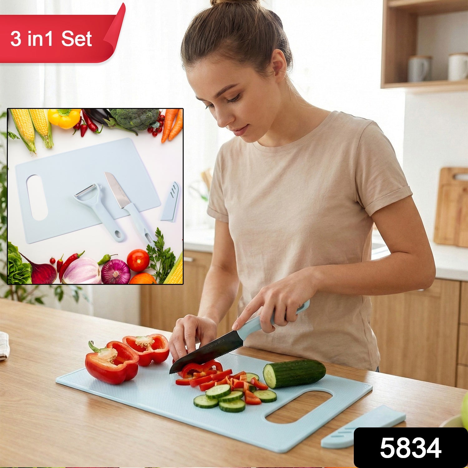 Sturdy chopping board providing stable surface for kitchen use