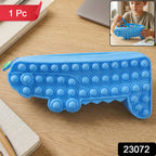 Colorful pop it pencil case with zipper and crocodile design