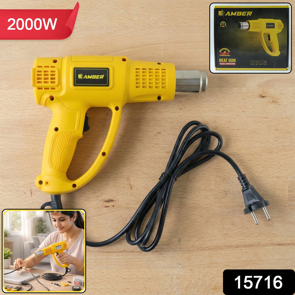 Electric hot air gun suitable for paint removal and shrink wrapping