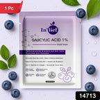 Packaging of Salicylic Acid 1% Sheet Mask emphasizing product details