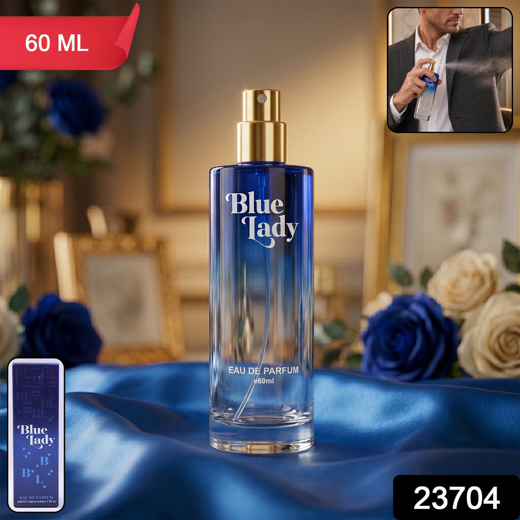 Blue Lady Eau De Parfum spray in stylish bottle with floral fragrance