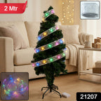 Decorative multicolor LED ribbon light strip coiled for display