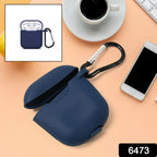 Silicone earbud protective cover showing precise cutouts for charging port and power button.