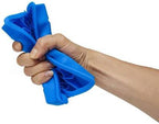 Silicone ice cube tray placed on a kitchen counter.