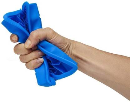 Silicone ice cube tray placed on a kitchen counter.
