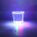 Glow party shot cups with multi-colour LED lights