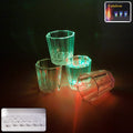 LED light-up shot glass set with glowing multi-colour lights