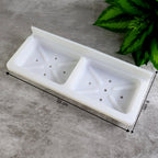 Space-saving wall mounted soap holder for bathroom and kitchen use