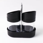Durable food storage jars for spices with plastic lids