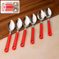 Set of stainless steel table spoons with polished finish