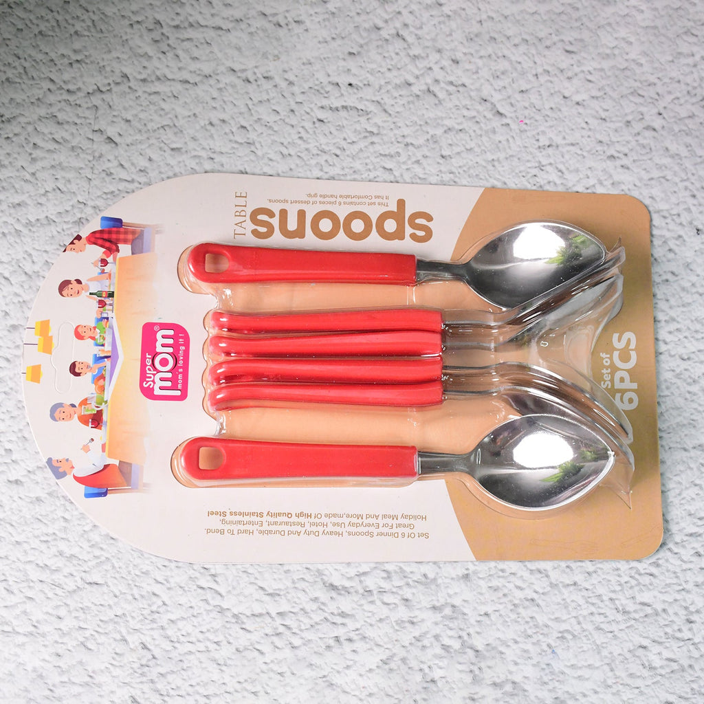 Compact stainless steel spoon set for convenient storage