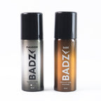 BADZ deodorant spray designed for men with assorted mixed fragrances