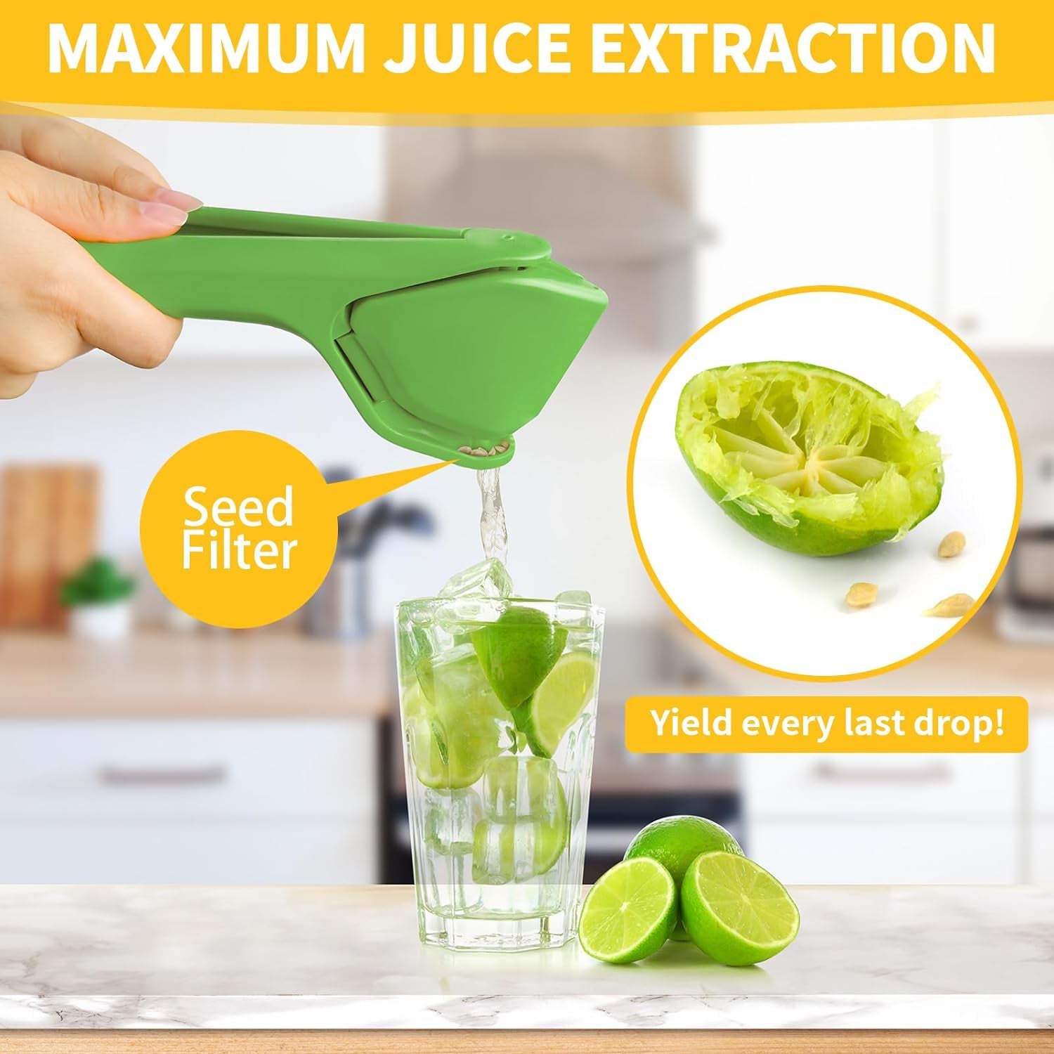 Plastic lemon squeezer tool for efficient juice extraction