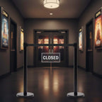 Compact design retractable belt crowd control pole for space-saving storage
