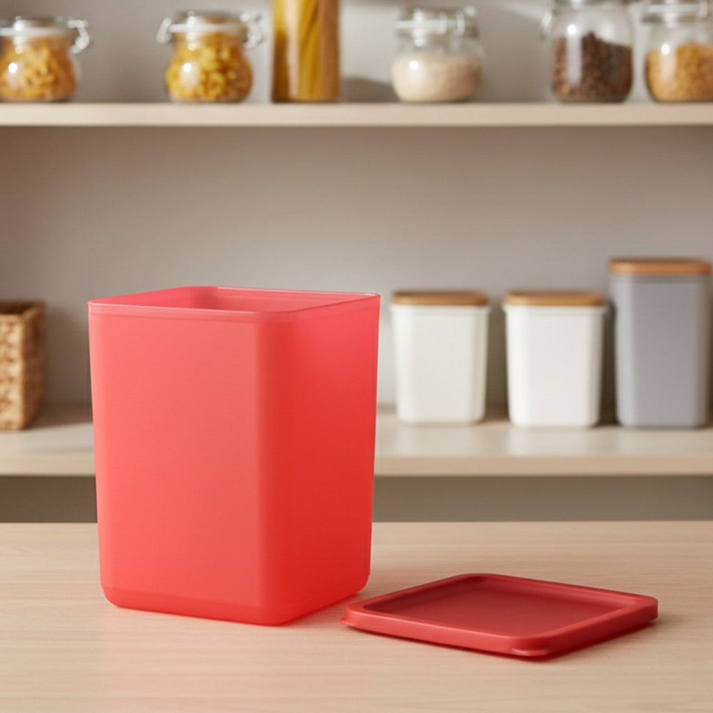 Modern matt finish kitchen storage container with rectangular shape