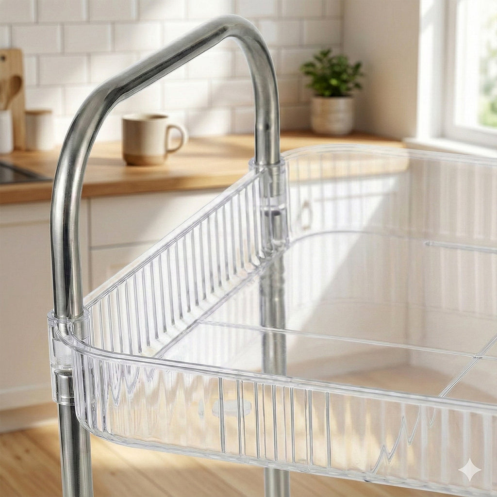 Storage trolley suitable for kitchen, office, and home with wheels