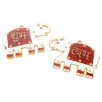Festive Shubh Labh Elephant wall hangings as traditional home décor