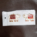 Live display of Shubh Labh Elephant decorative wall hangings in home setting