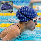 Durable big size stretchable swimming cap with anchor pattern