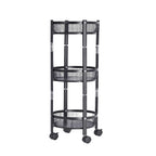 Durable metal mesh storage trolley with powder-coated frame