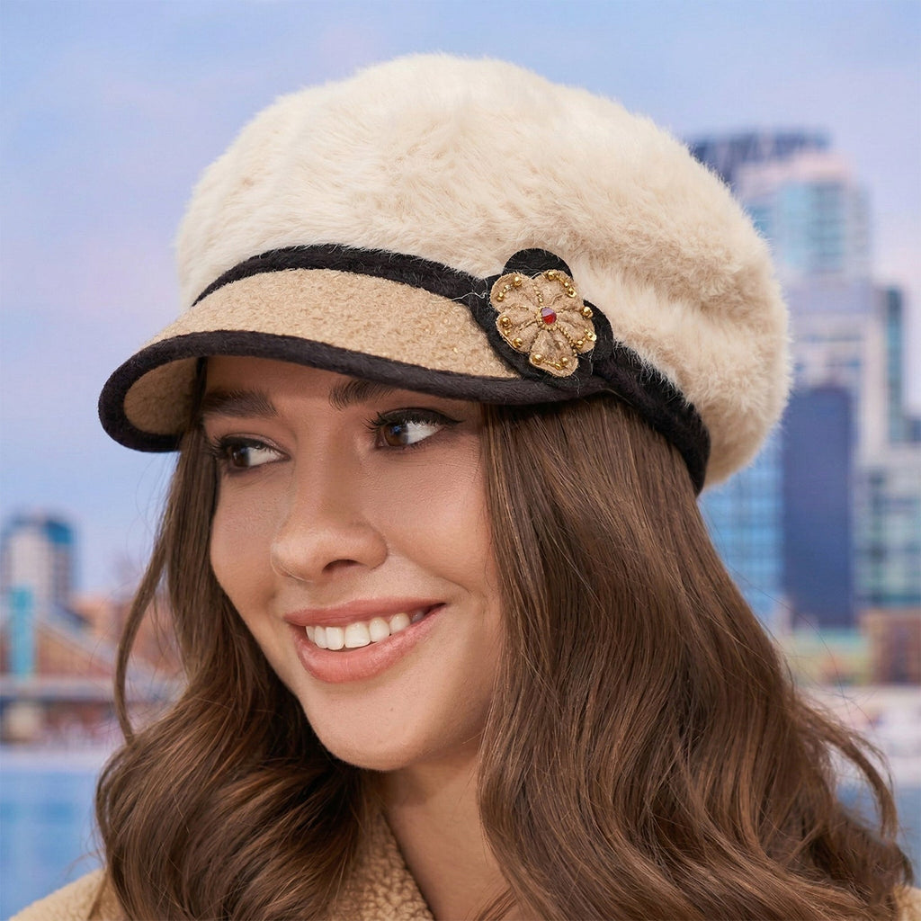 Cap suitable for winter and summer, worn by women and girls