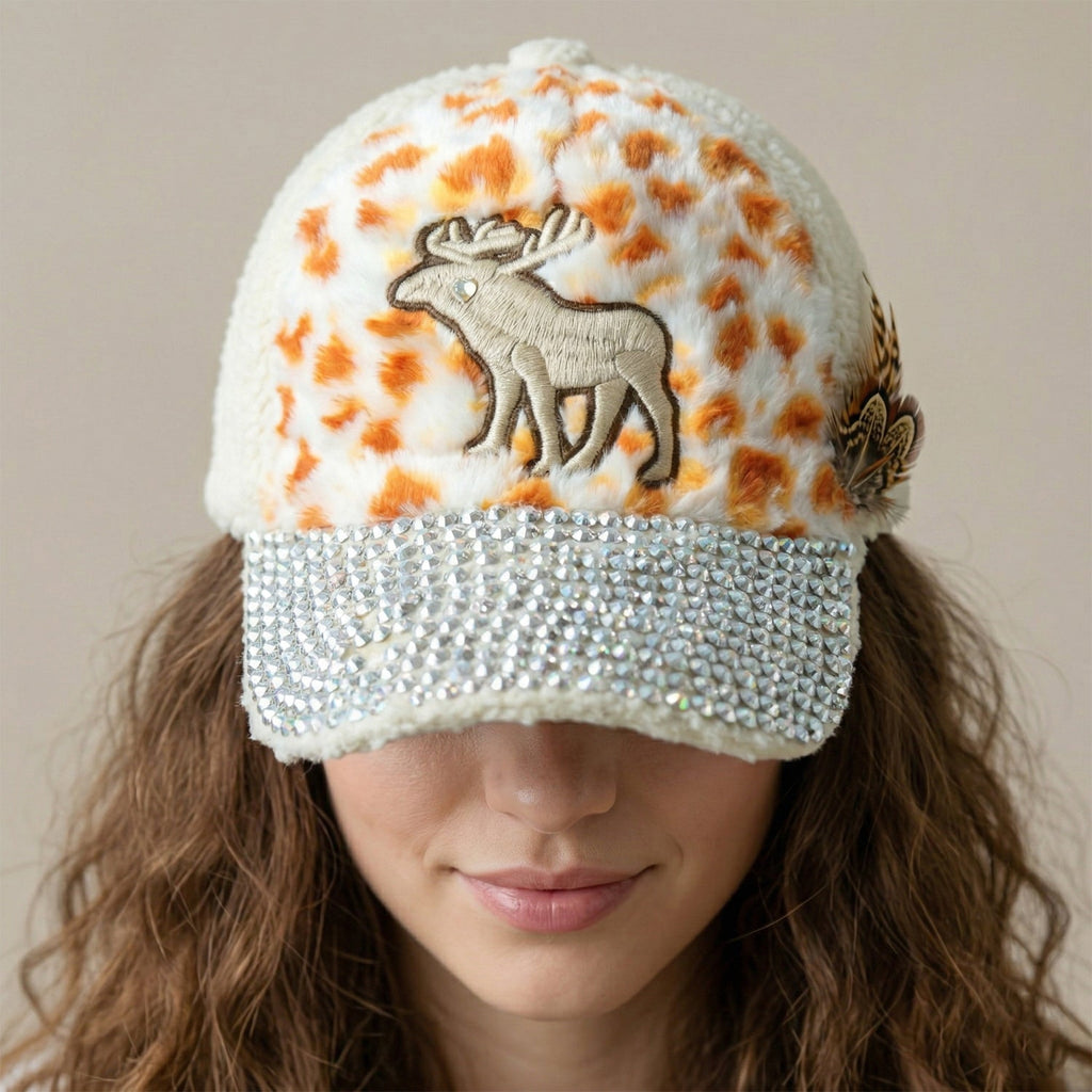 Stylish winter and summer designer cap with embroidery and mix design