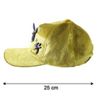 Size details of designer cap in inches and centimeters