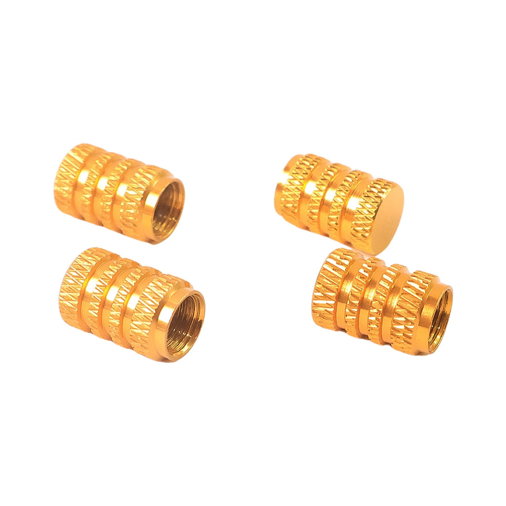 Silver valve cap close-up with durable anodized finish