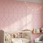 Pink 3D foam wall sticker enhancing interior appeal