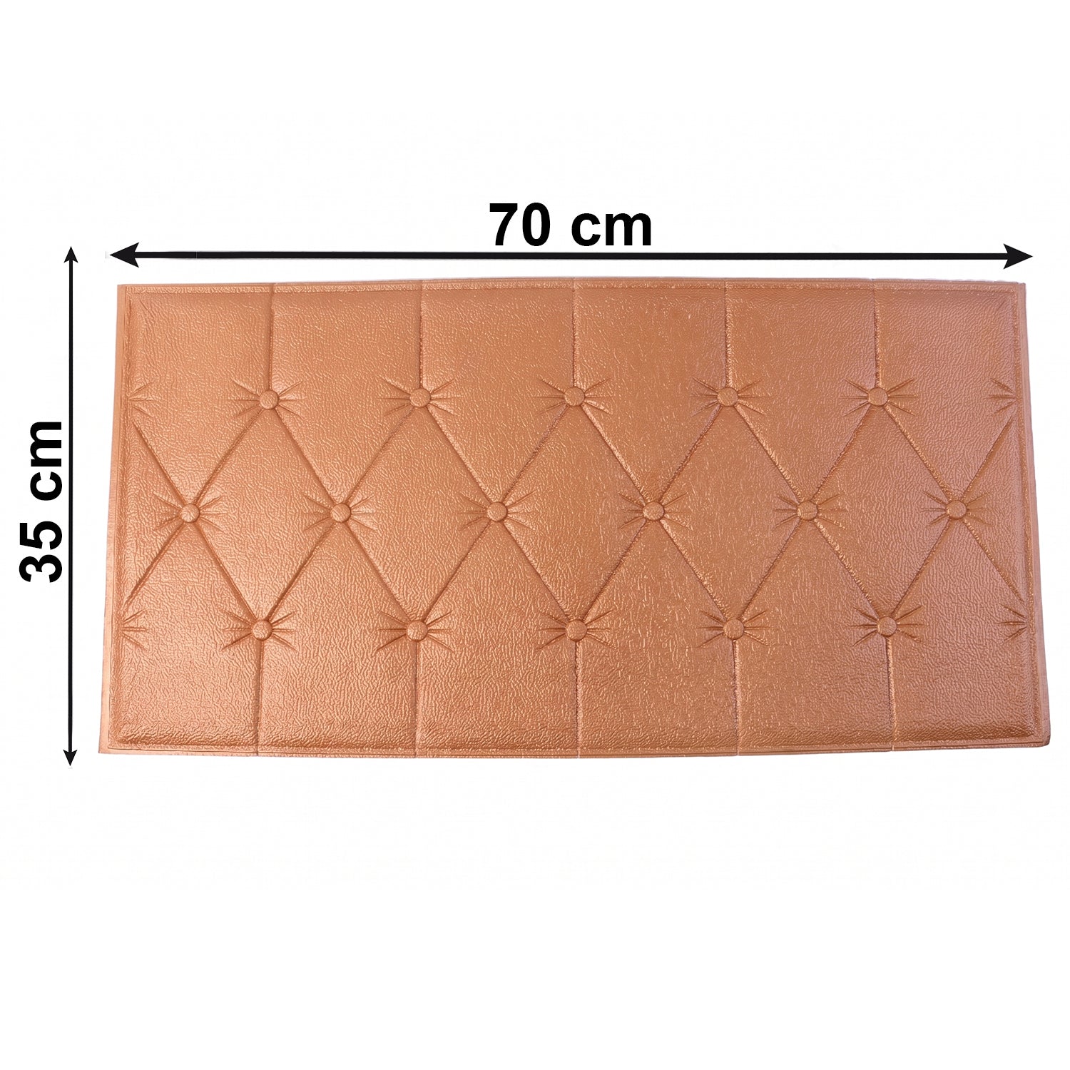 Bedroom decorative foam wall tile in brown 69x35cm