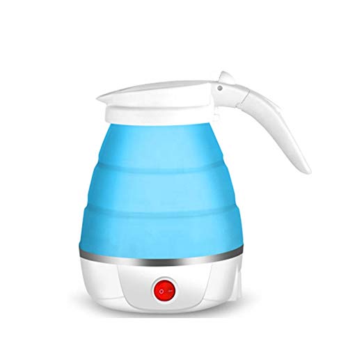 Compact foldable electric kettle for quick hot water on the go.