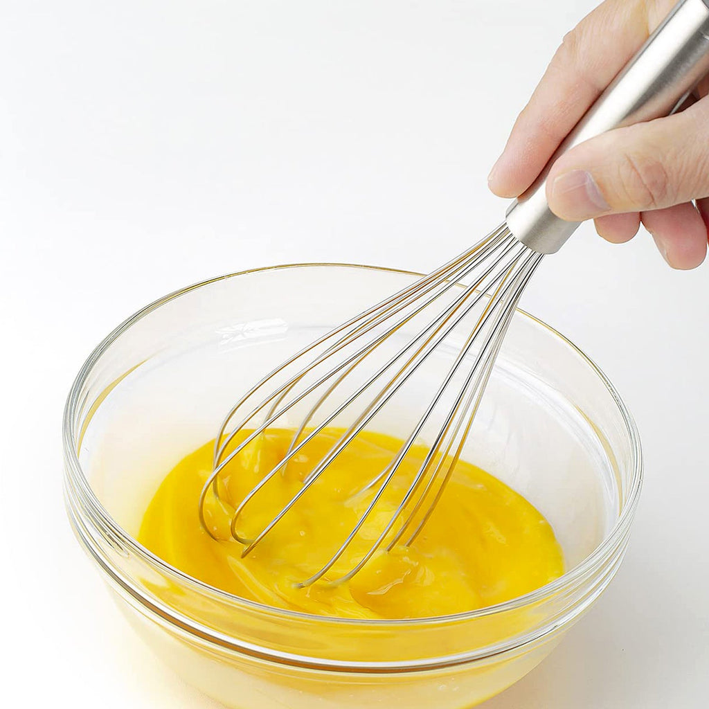 Close-up detailed view of durable stainless steel wire whisk loops