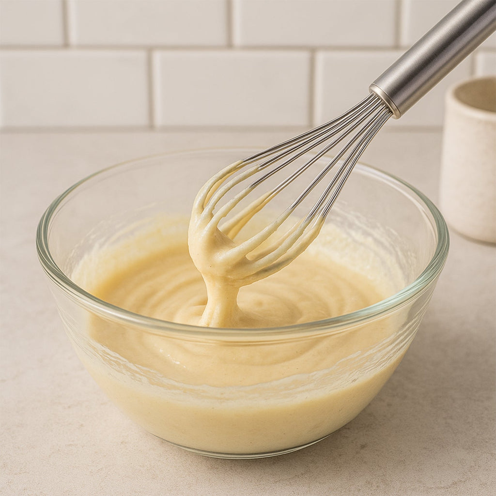 Durable stainless steel whisk ideal for home cooking and baking