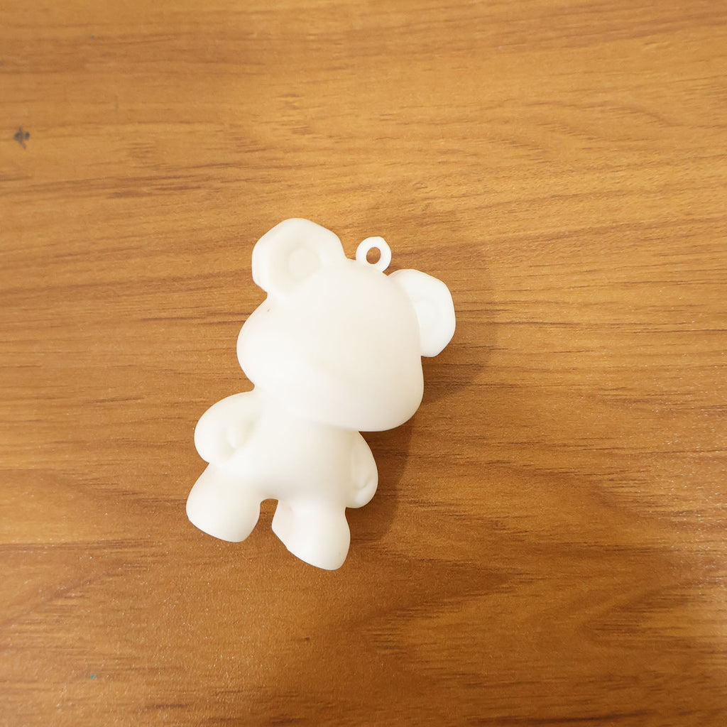 Cute animal keychain accessory in bear shape for everyday carry