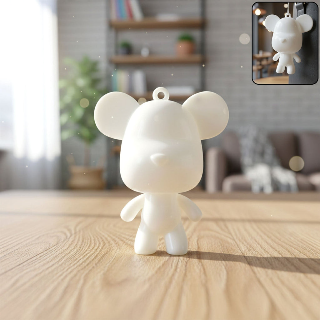 Cute bear figure keychain for bags, keys, and accessories